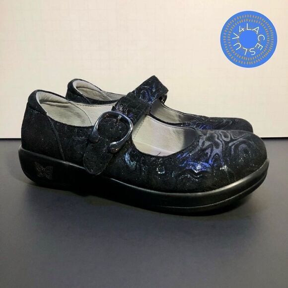 Womens ALEGRIA Kourtney Slickery Swirl Mary Jane Shoes / Size US 7/7.5 - EU 37 - Picture 1 of 9